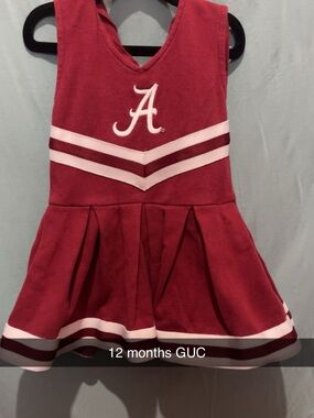 Alabama Infant Cheer Dress - Crimson with White Accents